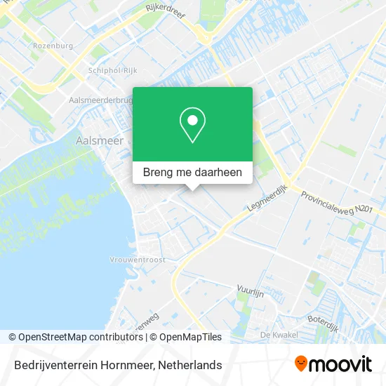 Bedrijventerrein Hornmeer kaart