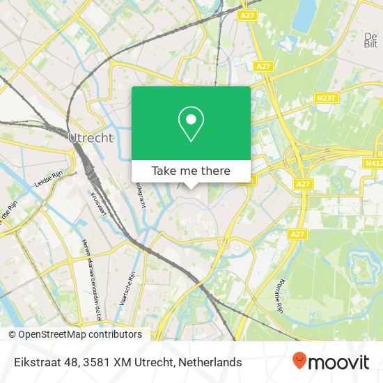 Eikstraat 48, 3581 XM Utrecht kaart