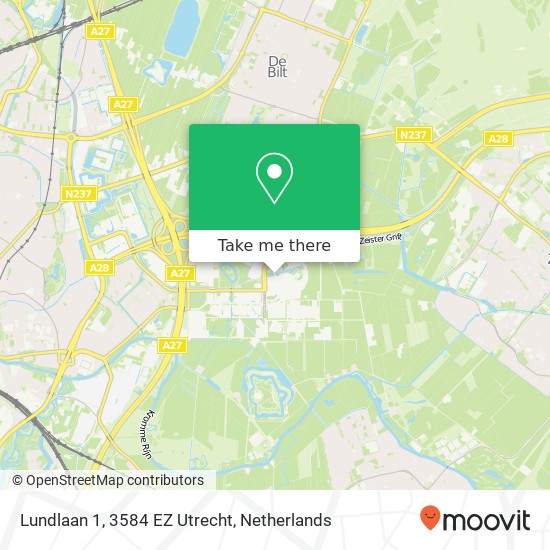 Lundlaan 1, 3584 EZ Utrecht kaart