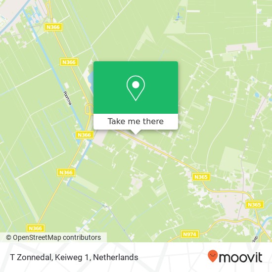 T Zonnedal, Keiweg 1 kaart