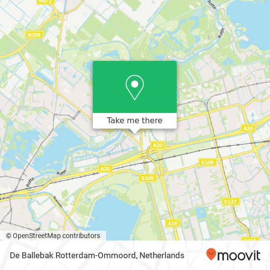 De Ballebak Rotterdam-Ommoord kaart