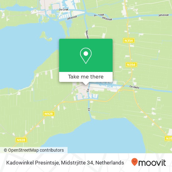 Kadowinkel Presintsje, Midstrjitte 34 kaart