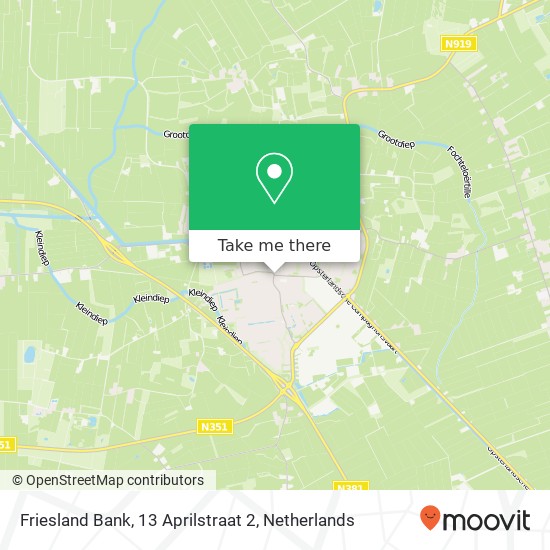 Friesland Bank, 13 Aprilstraat 2 kaart