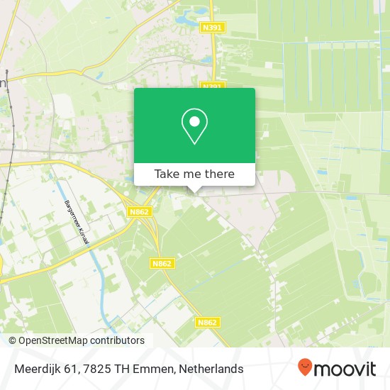 Meerdijk 61, 7825 TH Emmen kaart