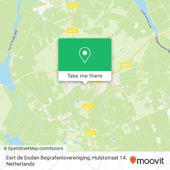 Eert de Doden Begrafenisvereniging, Hulststraat 14 kaart