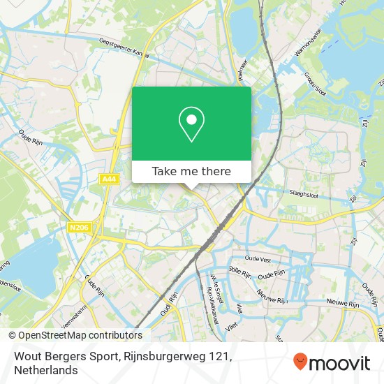 Wout Bergers Sport, Rijnsburgerweg 121 kaart