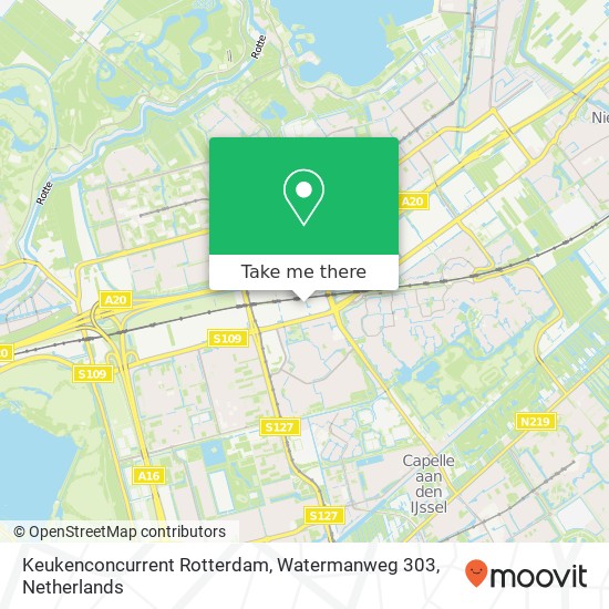 Keukenconcurrent Rotterdam, Watermanweg 303 kaart