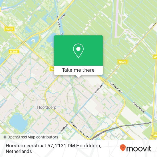 Horstermeerstraat 57, 2131 DM Hoofddorp kaart