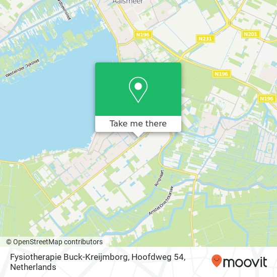 Fysiotherapie Buck-Kreijmborg, Hoofdweg 54 kaart