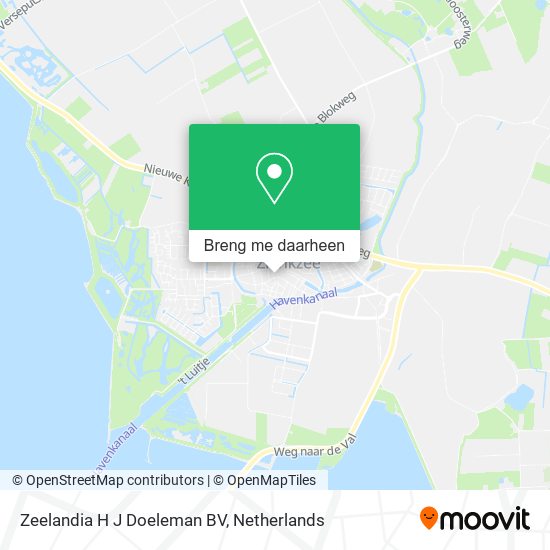 Zeelandia H J Doeleman BV kaart