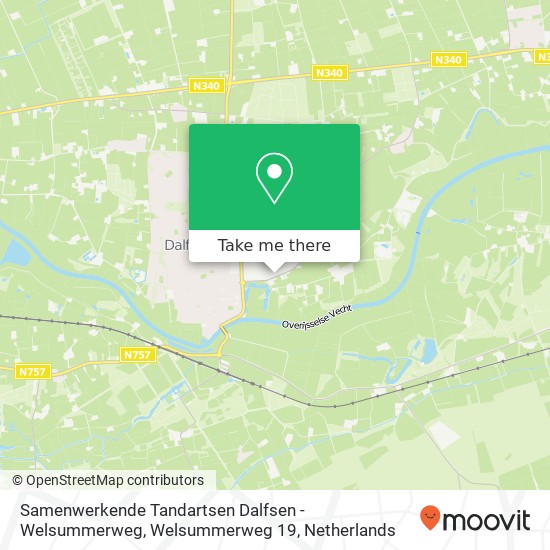 Samenwerkende Tandartsen Dalfsen - Welsummerweg, Welsummerweg 19 kaart