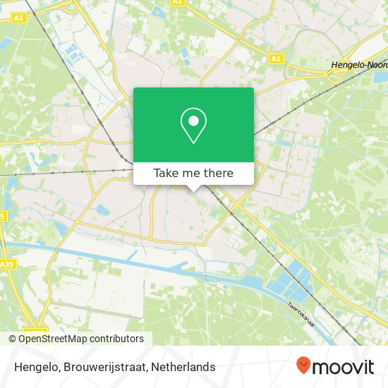 Hengelo, Brouwerijstraat kaart