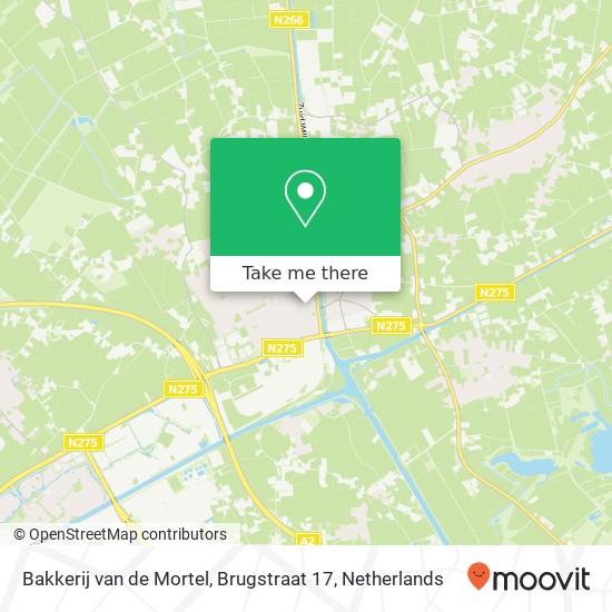 Bakkerij van de Mortel, Brugstraat 17 kaart