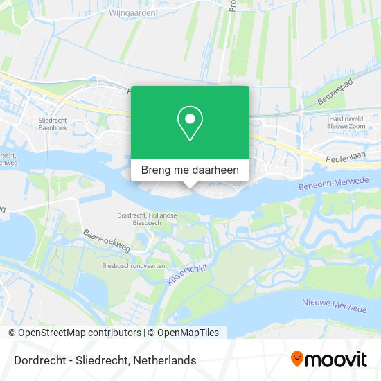 Dordrecht - Sliedrecht kaart