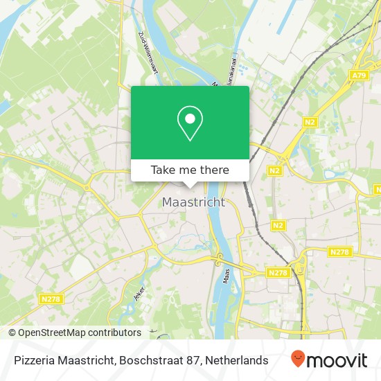 Pizzeria Maastricht, Boschstraat 87 kaart