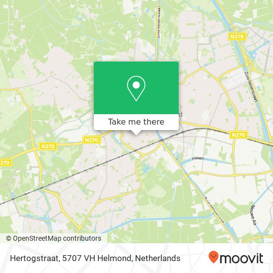 Hertogstraat, 5707 VH Helmond kaart