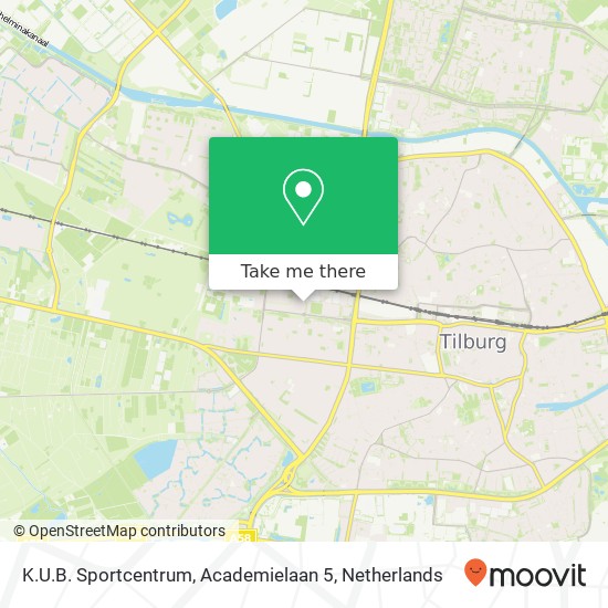 K.U.B. Sportcentrum, Academielaan 5 kaart