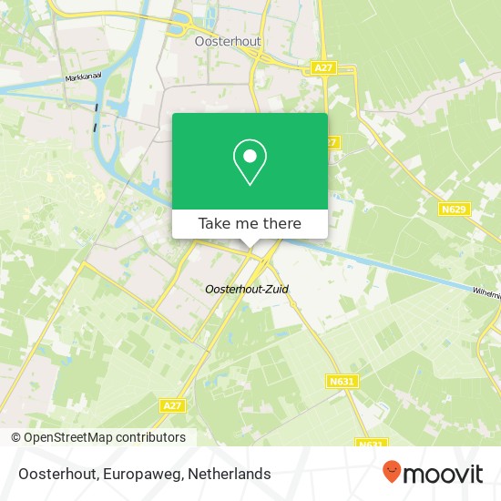 Oosterhout, Europaweg kaart