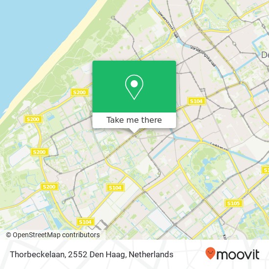 Thorbeckelaan, 2552 Den Haag kaart