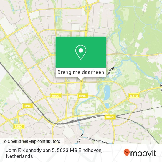 John F. Kennedylaan 5, 5623 MS Eindhoven kaart