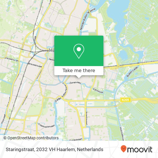 Staringstraat, 2032 VH Haarlem kaart