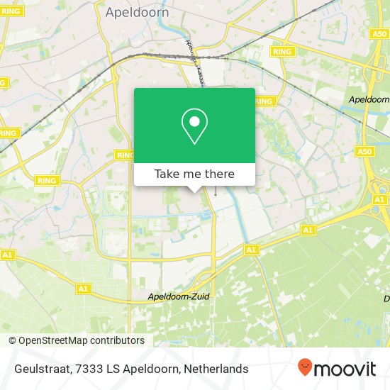 Geulstraat, 7333 LS Apeldoorn kaart