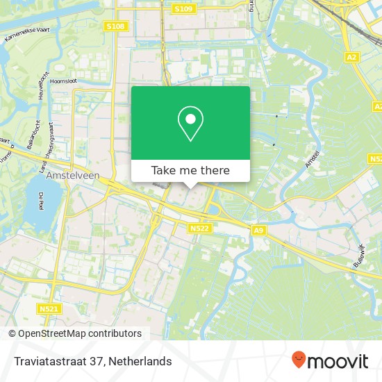 Traviatastraat 37, 1183 NZ Amstelveen kaart