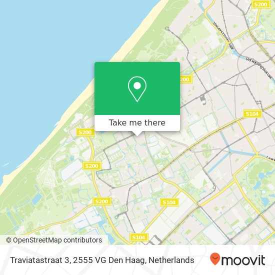 Traviatastraat 3, 2555 VG Den Haag kaart