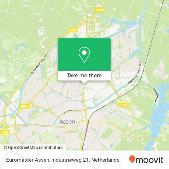 Euromaster Assen, Industrieweg 21 kaart