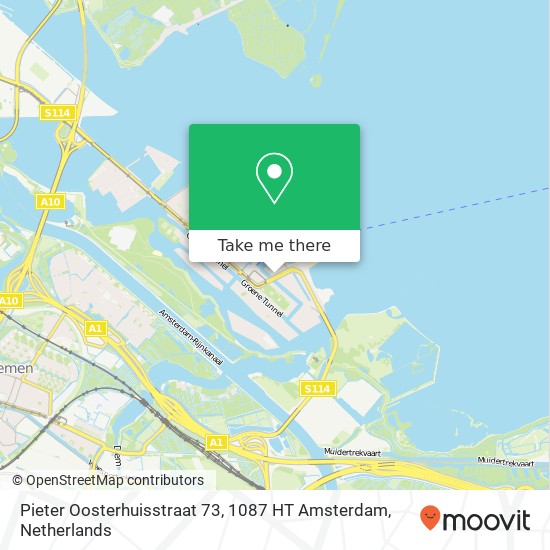 Pieter Oosterhuisstraat 73, 1087 HT Amsterdam kaart