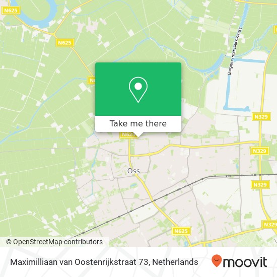 Maximilliaan van Oostenrijkstraat 73, 5346 RH Oss kaart