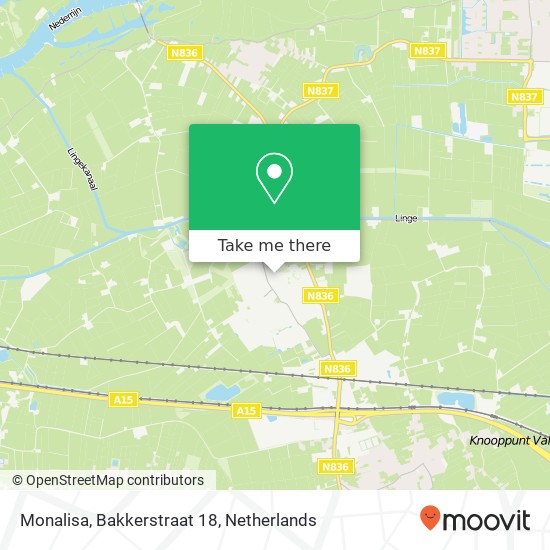 Monalisa, Bakkerstraat 18 kaart