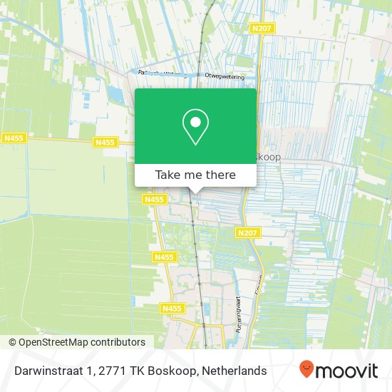 Darwinstraat 1, 2771 TK Boskoop kaart