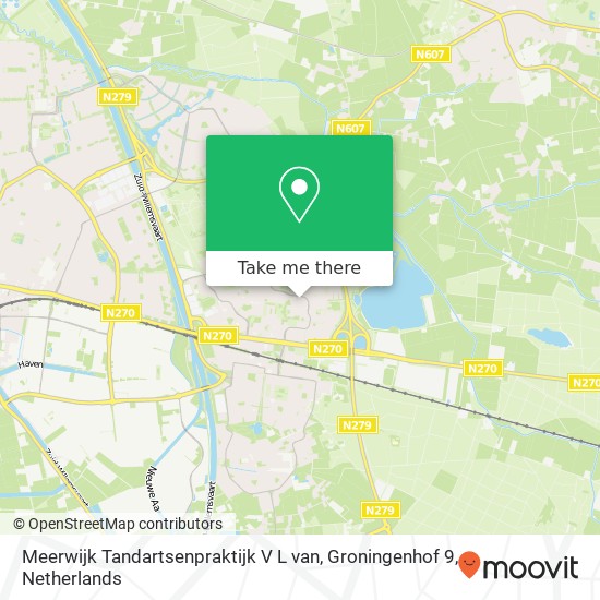 Meerwijk Tandartsenpraktijk V L van, Groningenhof 9 kaart