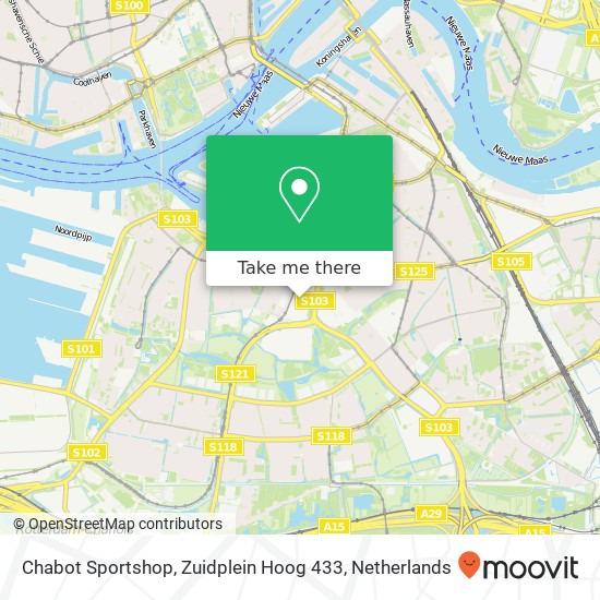 Chabot Sportshop, Zuidplein Hoog 433 kaart