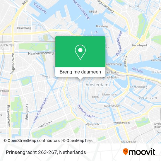 Prinsengracht 263-267 kaart