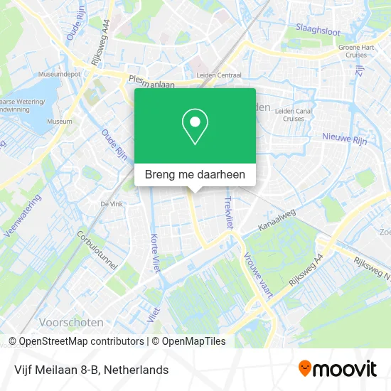 Vijf Meilaan 8-B kaart