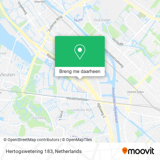 Hertogswetering 183 kaart