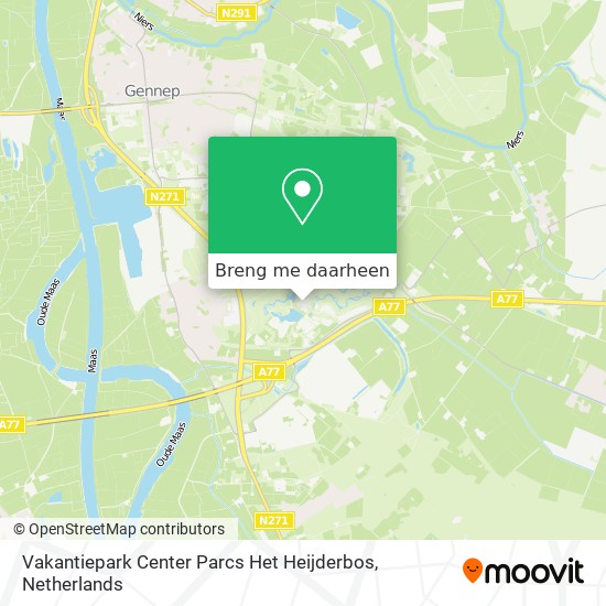 Vakantiepark Center Parcs Het Heijderbos kaart