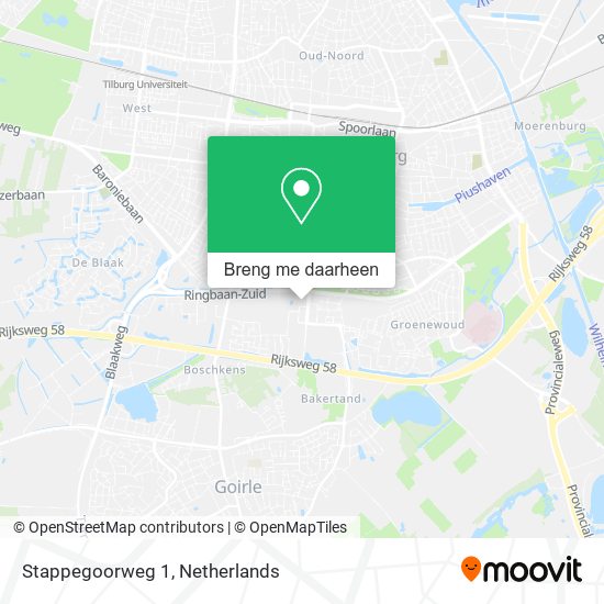 Stappegoorweg 1 kaart