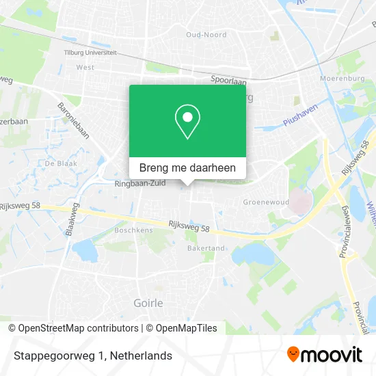Stappegoorweg 1 kaart