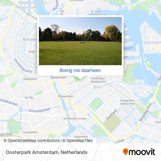 Oosterpark Amsterdam kaart