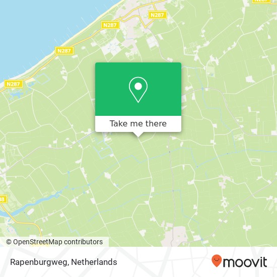 Rapenburgweg kaart