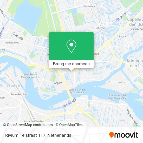 Rivium 1e straat 117 kaart
