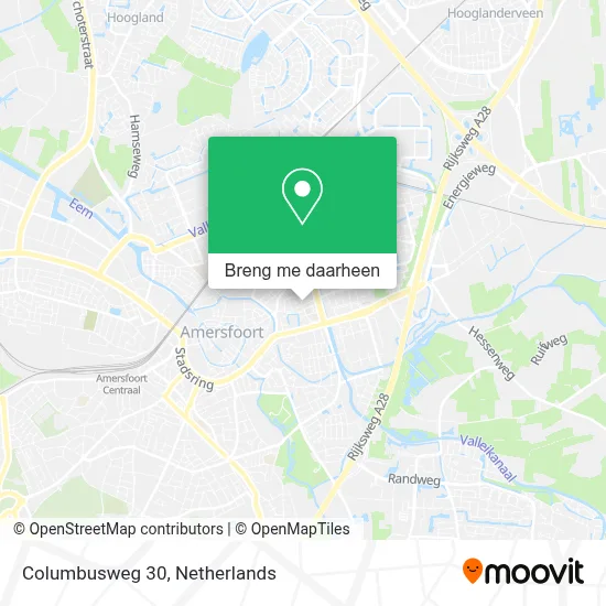 Columbusweg 30 kaart