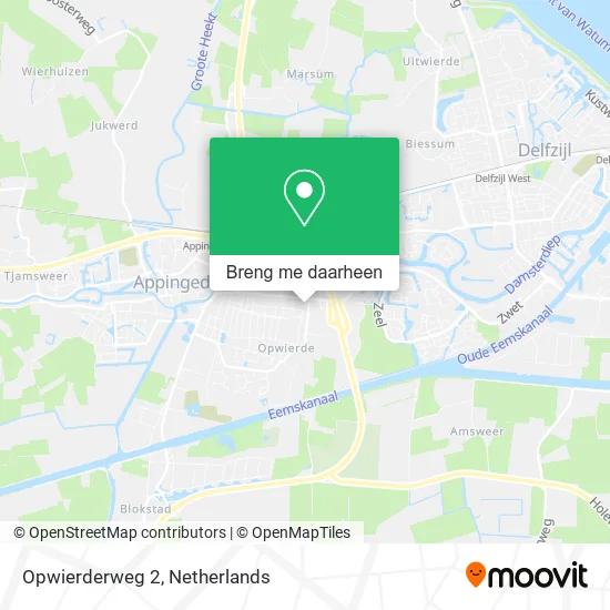 Opwierderweg 2 kaart