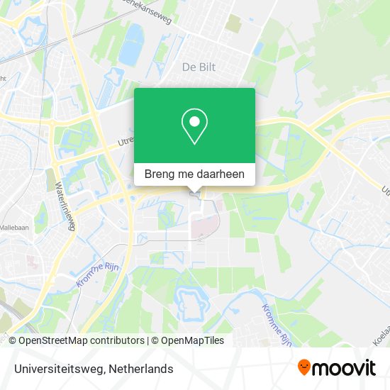 Universiteitsweg kaart