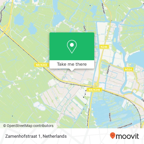 Zamenhofstraat 1 kaart