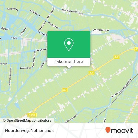 Noorderweg kaart