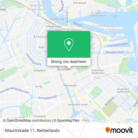 Mauritskade 11 kaart